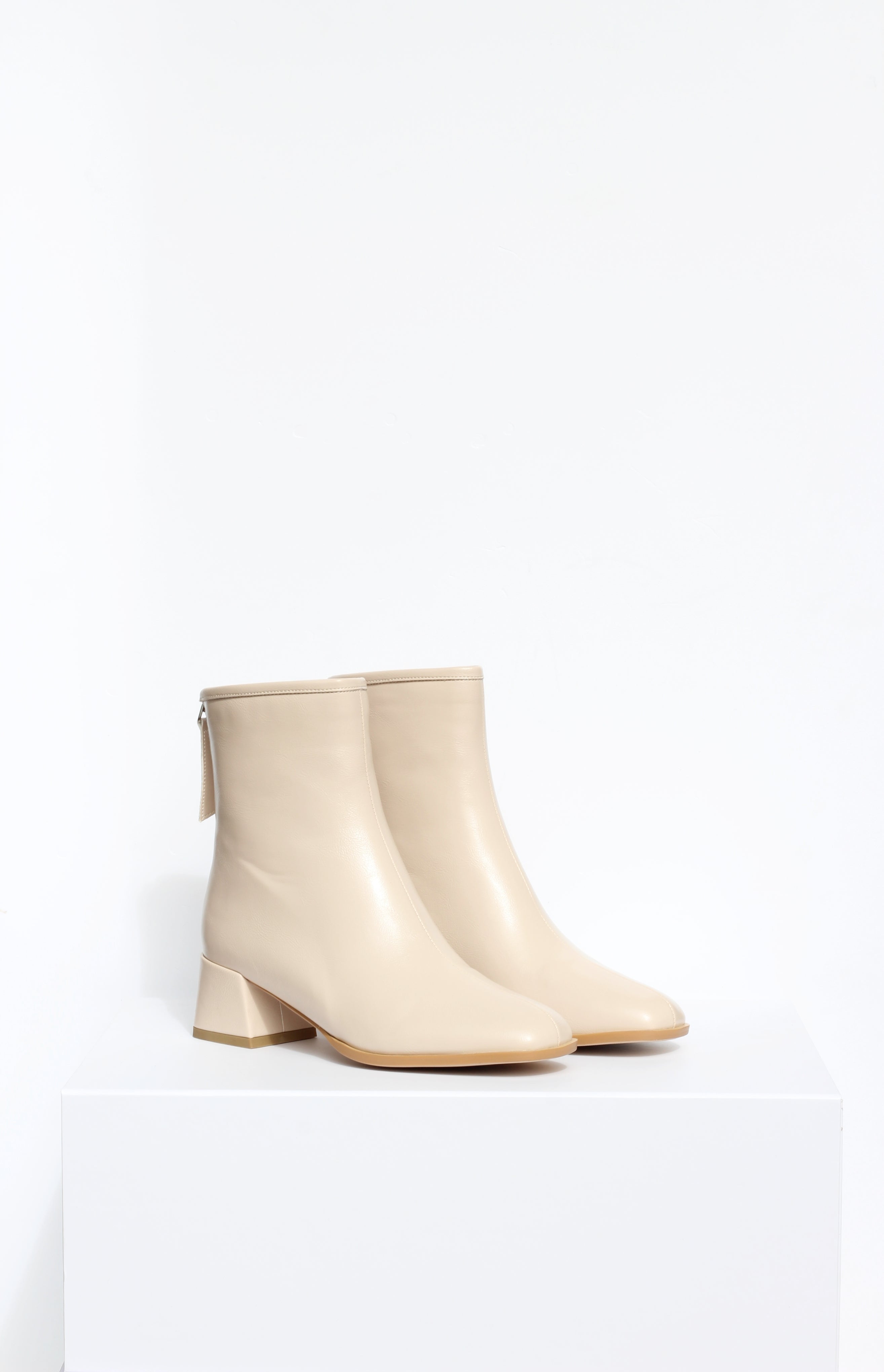 FRANCA Cream Ankle Boot